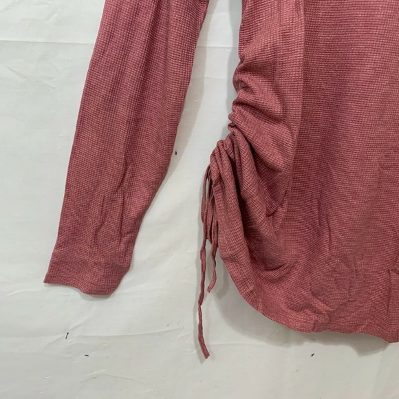 Eddie Bauer Women NWT Waffle Double Side-Cinch Long Sleeve Crewneck Shirt in L - Picture 4 of 5